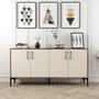 Hanah Home Kiev 160 Nogal y Crema